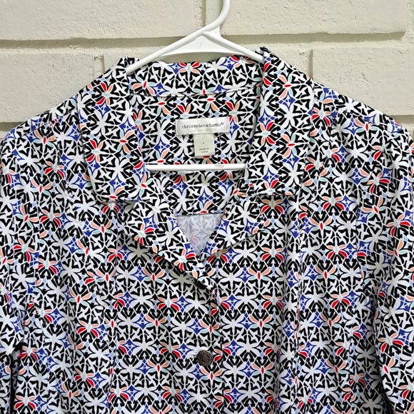 Christopher & Banks Multicolor 3/4 Sleeve Bussiness/Casual Jacket. Size Large - Picture 2 of 11